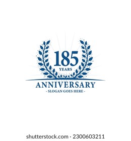 185 years anniversary logo. Vector and illustration.