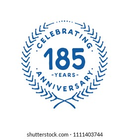 185 years design template. 185th vector and illustration.