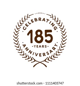 185 years design template. 185th vector and illustration.