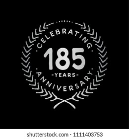 185 years design template. 185th vector and illustration.