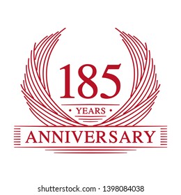 185 years design template. 185th anniversary. Vector and illustration.
