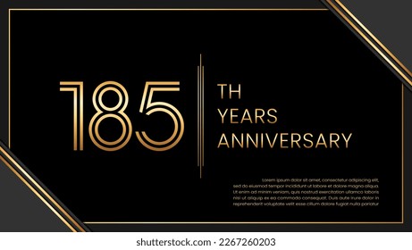Plantilla de diseño para el 185 aniversario. ilustración de plantilla de vector