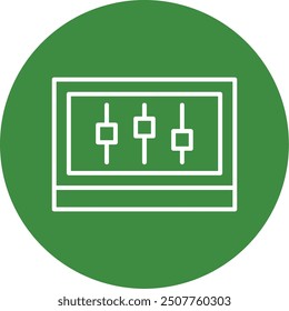 186 - Setting Line Multi Circle Vector Icon Design