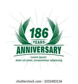 186 years vector and illustration template.