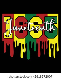 1865 Juneteenth Juneteenth Freedom Day  Happy Juneteenth Day shirt print template typography design for art