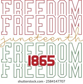 1865 Juneteenth Freedom design - Black History T-shirt Design, Black History PNG DXF EPS, Black History Quotes design, African American t-shirt design, Black History bundle