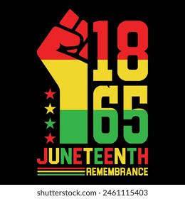 1865 JUNETEENTH REMEMBRANCE TSHIRT DESIGN