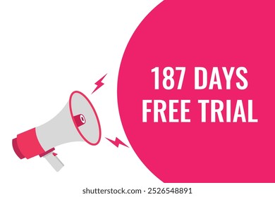 187 day free trial banner design. 187 days free banner background
