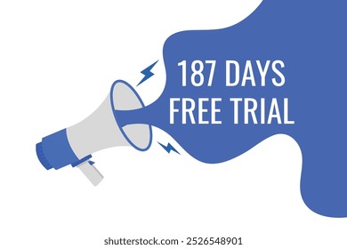 187 day free trial banner design. 187 days free banner background
