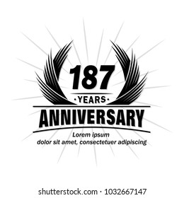 187 years vector and illustration template