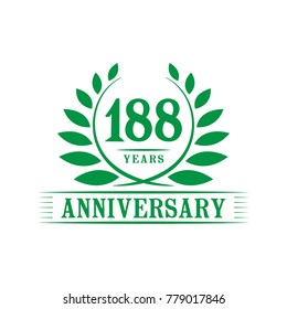 188 years anniversary logo template.