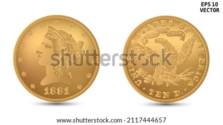 1881 gold piece. 1881 Year Eagle $10 US Gold Coins