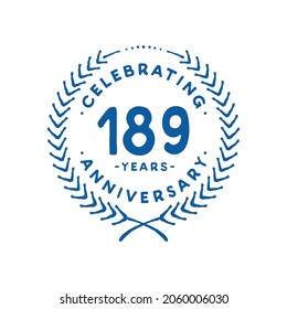 189 years design template. 189th vector and illustration.