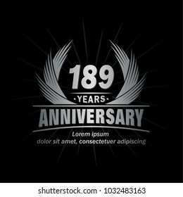 189 years vector and illustration template.