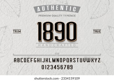 1890 typeface. For labels and different type designs