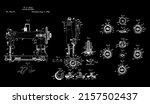 1892 Vintage Sewing Machine Patent Art