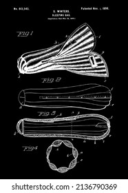 1898 Sleeping Bag Patent Art.