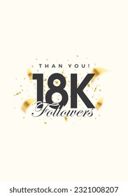 18k followers number, posters, greeting banners for social media posts.