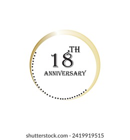 18th anniversary design with gradient