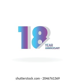 Fiesta del 18º aniversario. Ilustración vectorial. plantilla de números para celebrar.
