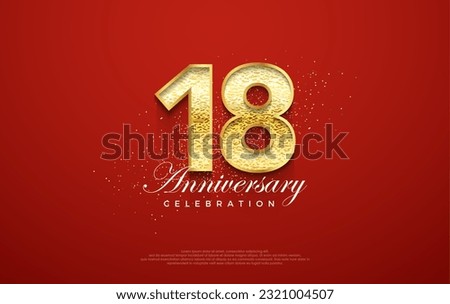 18th anniversary number, for a birthday celebration. premium vector backgrounds. Premium vector background for greeting and celebration.