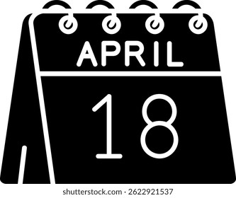 18th of April Line vector Icon Design