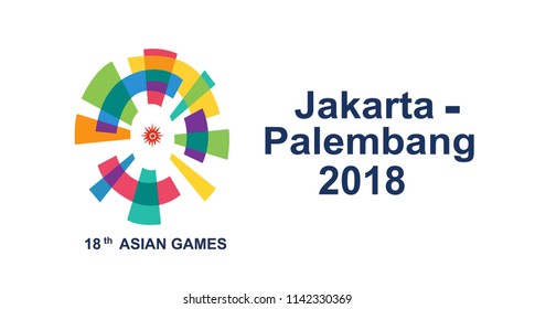 18th Asian Games Vector logo colorful special  73 Years Happy Independence Indonesia