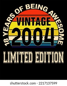18th Birthday Vintage Legends Born In August 2004 18 Years Old Retro Birthday Ideas for Men Women