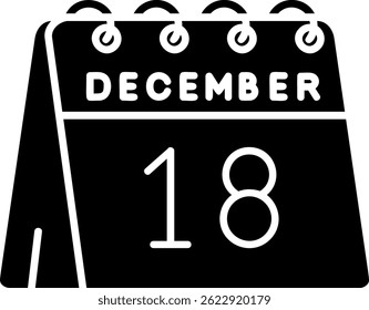 18th of December Line vector Icon Design