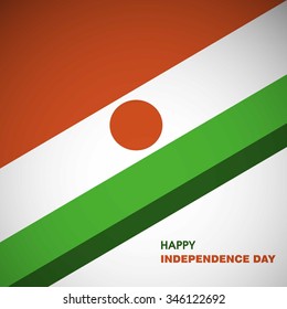 18th December Niger Independence Day Greeting card. Republic Day celebration poster. Vector background Illustration