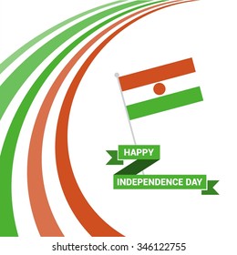 18th December Niger Independence Day Greeting card. Republic Day celebration poster. Vector background Illustration