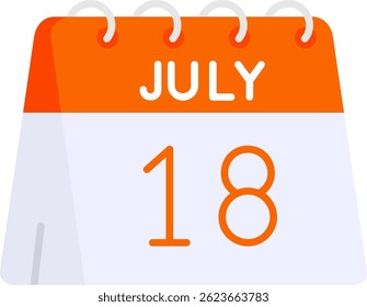 18th of July Line vector Icon Design