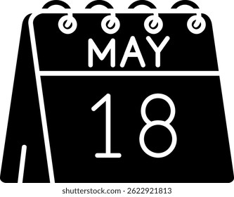 18th of May Line vector Icon Design