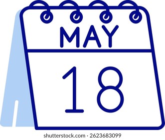 18th of May Line vector Icon Design