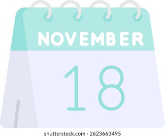 18th of November Line vector Icon Design