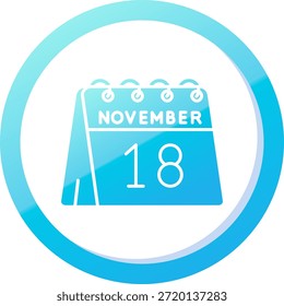 18 de Noviembre Línea Vector Icon Design