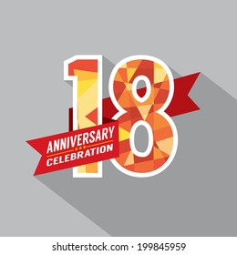 18th Years Anniversary Celebration Design