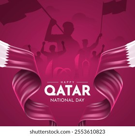 18thDecember Qatar National Day. Qatar National Day design illustration vector