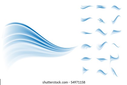 19 blue wave abstract background