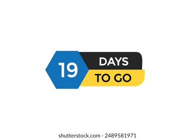 19 days to go, icon, stile, timer, countdown, clock,  go  to, time,  background, template, 19 days to go, countdown, sticker, left banner, business, sale, label button
