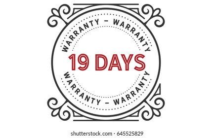 19 days warranty vintage 

