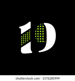19 digit logo design vector template