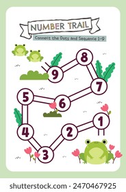 1-9 dot to dot kids number counting worksheet printable for kids fun learning education activity