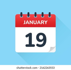 19 January calendar - Schedule an appointment vector design template