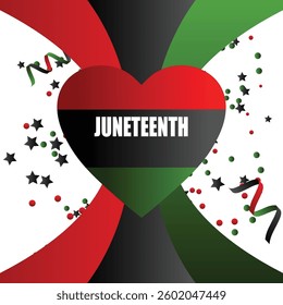 19 june Juneteenth celebration, vector banner