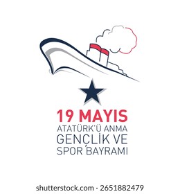 Comemoração de 19 de maio de Atatürk, logo do Dia da Juventude e do Esporte.