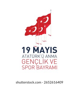 Comemoração de 19 de maio de Atatürk, logo do Dia da Juventude e do Esporte.