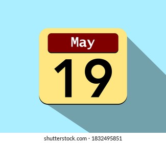 19 de mayo - Imagen vectorial de un icono de un calendario