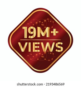 19 Million Plus Views Vector Design.