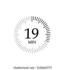 19 minutes timers Clocks, Timer 19 min icon.